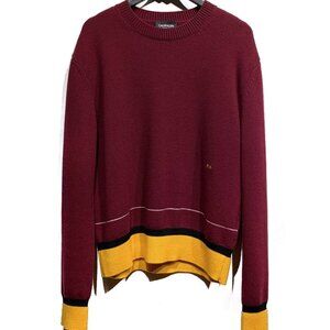 Calvin Klein 205W39NYC Red Yellow Striped Sweater